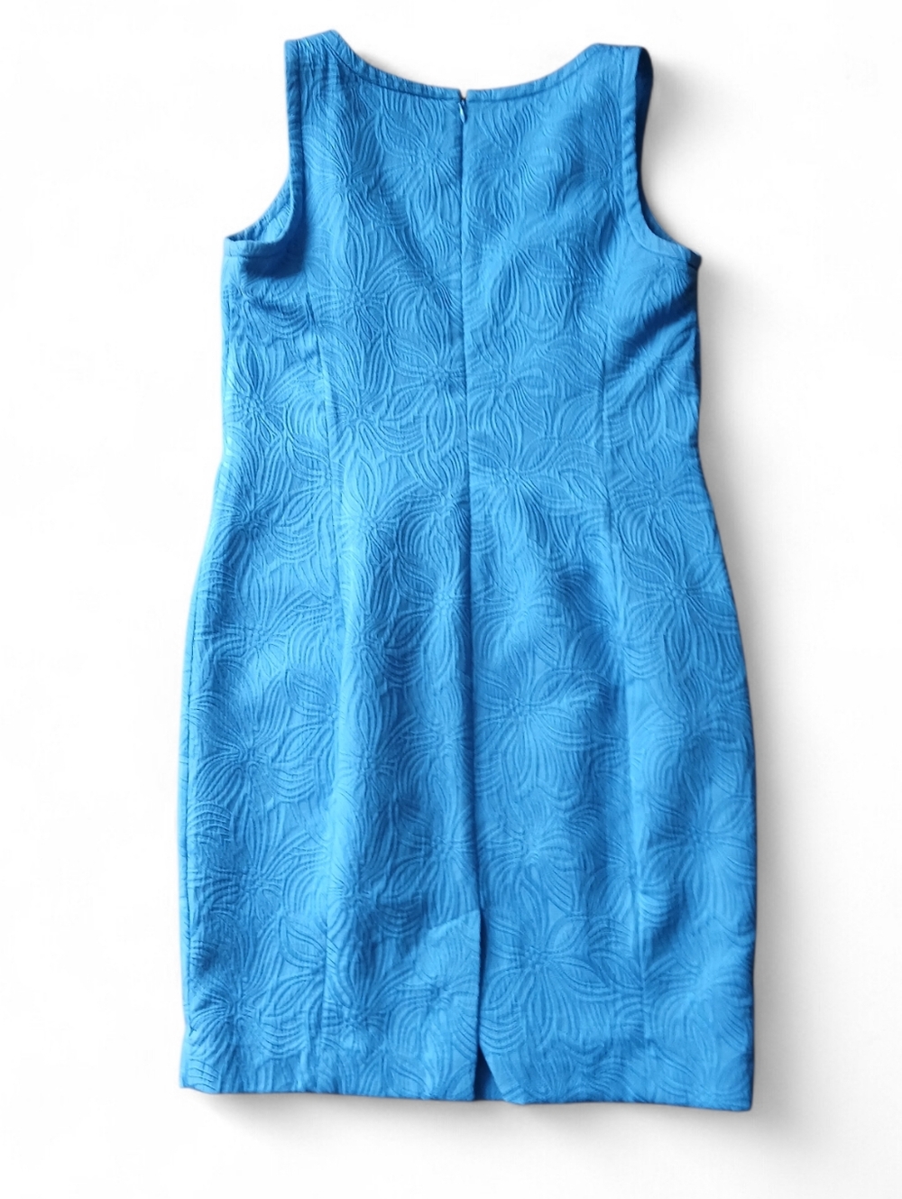 Talbots Women's Size Medium Blue Textured Sheath Dress And Jacket - Picture 6 of 12